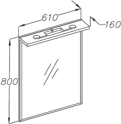 Opadiris Зеркало Фреш 61 белый – фотография-6